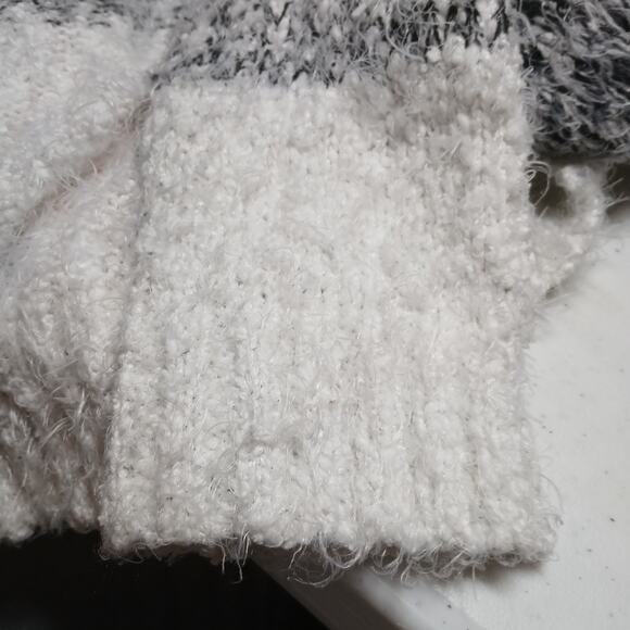 Absolutely Famous Open Cardigan/Striped /Hooded /Mohair/ Retro/Comfy - Picture 6 of 12